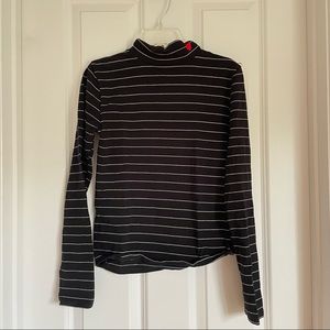 ❌SOLD❌ striped black mock neck